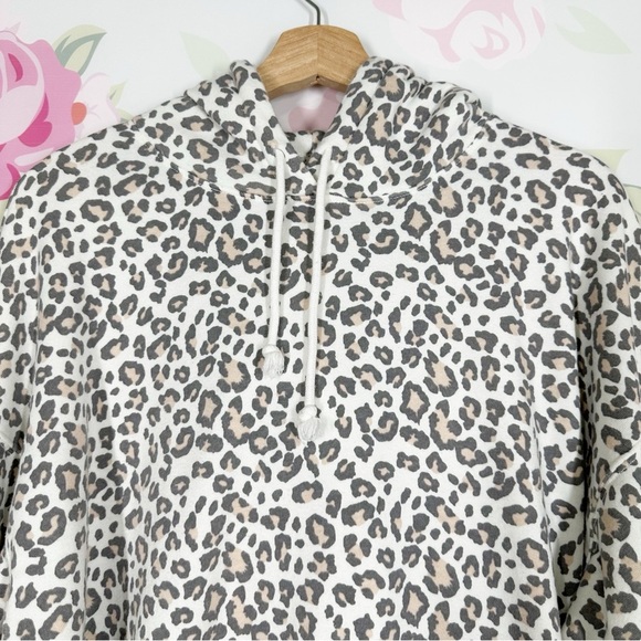 American Eagle Outfitters Leopard Print Jegging Fit Relaxed Sweatshirt Hoodie S - Picture 4 of 9